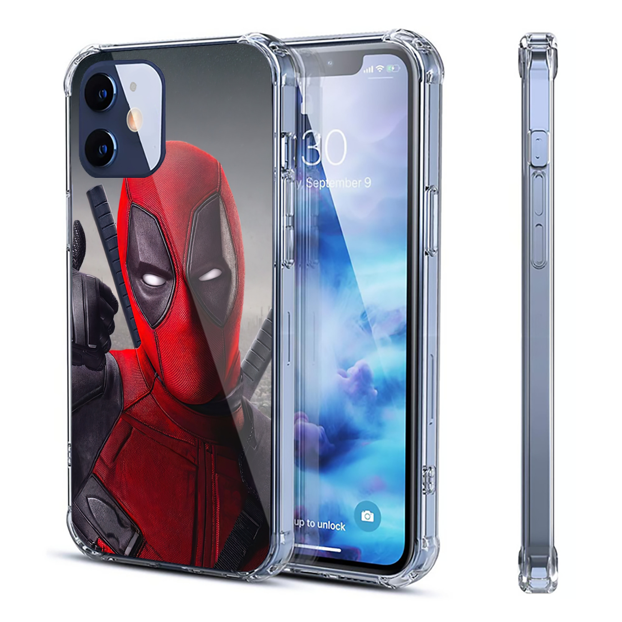 （画像用） Deadpool デッドプール 【iPhone 12シリーズ対応】透明スマホケース（クリアソフトケース）